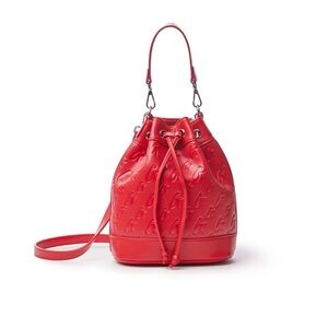Glam-Aholic Lifestyle Medium Monogram Bucket Bag (Red)